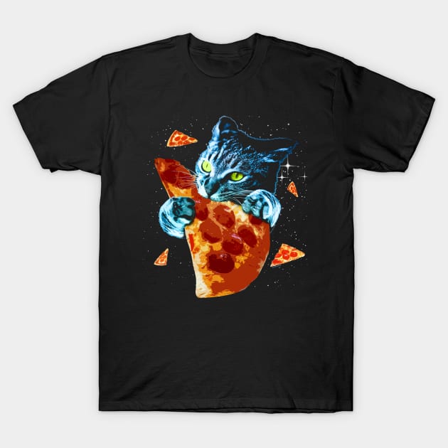 Pizza Cat in Space T-Shirt by robotface